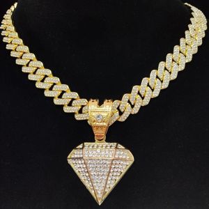 Iced Watches Cadena de eslabones cubanos Miami de 14 mm con moissanita VVS, chapada en oro de 14K, certificada IGI, estilo Hip Hop, de plata de ley 925, collar para hombre - Product Image 1