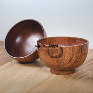 Bol de service en bois artisanal écologique de luxe, qualité supérieure pour la cuisine, la table à manger, la décoration de la maison par Tradebyd - Product Image 1