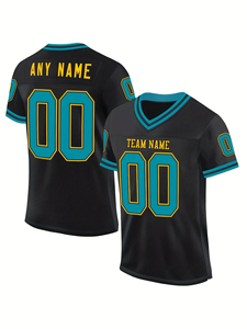 Maillot de football américain personnalisé, T-shirt de sport d'équipe personnalisé, uniforme à manches courtes, nom et numéro personnalisés, performance athlétique, jeu - Product Image 4