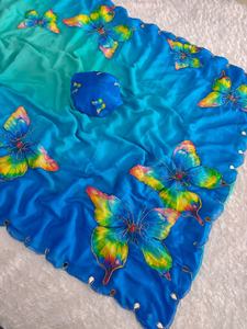 Último Diseño de Saree de Seda Taby Pura y Suave con Corte Dana Moti, para Fiesta, de Secado Rápido y Sin Arrugas, Mayorista Fabricante India - Product Image 3