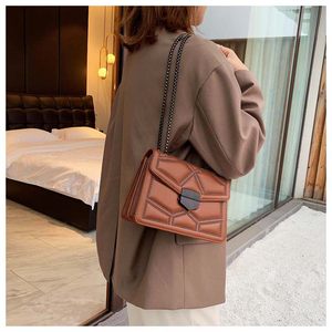 New Fashion PU Rivet Crossbody Bag Women Ins Style Quilted Shoulder Chain Trending <b>Small</b> Square Handbag Zipper Eco-Friendly - Product Image 6