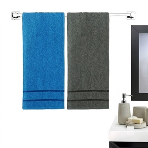 Serviettes de bain 100% coton, super douces, très absorbantes, 380 GSM, rayées crème, pour hôtels de luxe et usage domestique, en vente en gros. - Product Image 5
