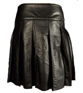 Women's High Waist Leather Cargo <b>Skirt</b> Pleated Mini Design With Belt Adjustable Fit Solid Color All Seasons Style - Product Image 4