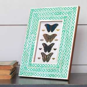 <b>Square</b> Contemporary Bone Inlay Image <b>Frame</b> Decorative Handcrafted Picture Showcase Tabletop Display Product from india - Product Image 2
