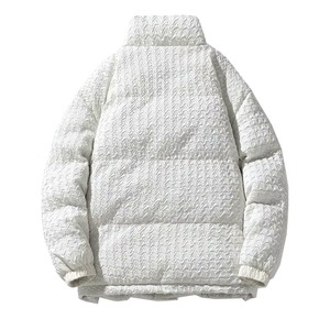 Blouson matelassé slim pour homme OEM, couleur unie, col montant, nouveau design hiver, vêtement d'extérieur uni - Product Image 2