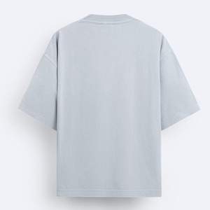 Men's Oversized Plain Cotton T-Shirt O-Neck <b>Short</b> Sleeve Casual Solid Color Loose Fit Jersey Knitted Top - Product Image 3