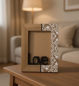 Classic Brown Handmade Rustic Mango Wood Photo <b>Frame</b> <b>with</b> Glass Front for Tabletop Standing and Wall Hanging Use Indian Supplier - Product Image 1