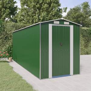 Abri de jardin en acier galvanisé vert de 75.6 po x 205.9 po x 87.8 po pour le rangement - Product Image 1