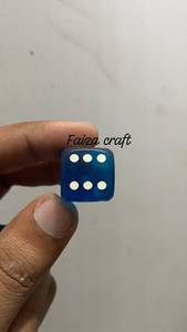 Handmade <b>Eco</b>-Friendly FAIZA CRAFT Customizable Resin Dice Set White Gold <b>Dots</b> Art Collectible Custom Logo Home Decoration Gifts - Product Image 6