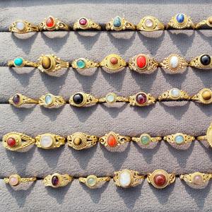 Anillo de Latón con Piedras Preciosas Naturales para Sanación, Alineación de Chakras y Bienestar Espiritual, Disponible a Precio de Fábrica - Product Image 6