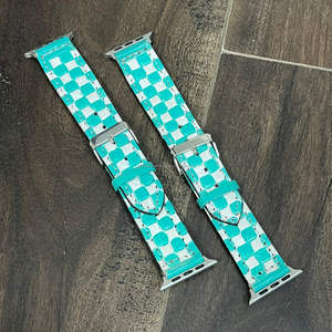 สายนาฬิกาหนังลายตารางหมากรุกแบบใหม่สำหรับผู้หญิง สายนาฬิกาหนังแท้เย็บมือ สายนาฬิกาอัจฉริยะ ทนทาน สายนาฬิกาและสายรัดข้อมือ - Product Image 5