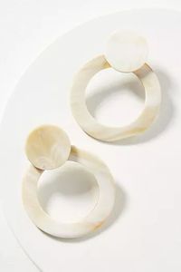 ต่างหูเรซิ่นแฮนด์เมดประดับเกล็ดทอง เครื่องประดับแฟชั่นดีไซน์เนอร์ - Product Image 4
