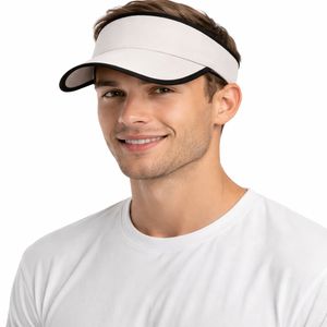Visera Deportiva Unisex con Borde Negro, Ajustable, Ligera, para Verano, Aire Libre, Running, Golf, Playa, con Logotipo Personalizado - Product Image 1