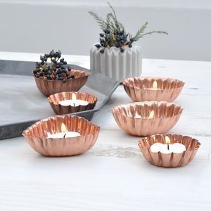 ชุดเชิงเทียนสแตนเลสสีทองแดงทันสมัย ทนความร้อน ตกแต่งบ้าน - Product Image 2