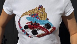 Chaleco de Mujer Hecho a Mano con Bordado y Patchwork, Top sin Mangas de Punto 100% Algodón Antiarrugas con Patrón Cuadrado Deportivo para Fiesta de Verano - Product Image 2