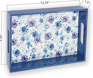 Plateau de service décoratif en MDF en gros, marque privée OEM, design moderne, compatible lave-vaisselle, qualité export, laqué imprimé, vente en gros - Product Image 2