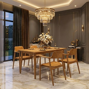 Solid Teak Premium Scandinavian Wholesale Soren Teak <b>Dining</b> <b>Set</b> Hirosima Chair <b>Dining</b> Room Furniture for Home and Restaurant Use - Product Image 3