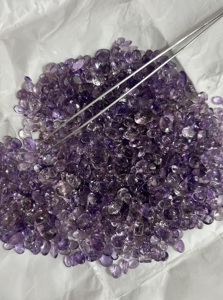 อัญมณีคริสตัลเหลี่ยมเพชรพลอยธรรมชาติขนาด3/8มม. ทำเครื่องประดับจากแร่เข้มจากแอฟริกาปรับแต่งได้ - Product Image 4