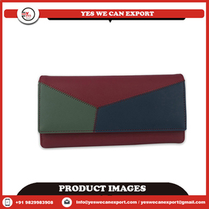2026 New Arrival Handmade Vintage 100% Genuine Leather <b>Material</b> Multicolor Women's Hand Clutch Wallets Waterproof Large Capacity - Product Image 2