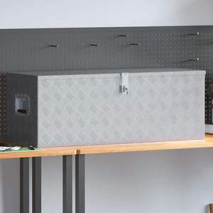 Caja de Herramientas de Aluminio Plateado 43.5"x15.2"x15.7"-Solución de Almacenamiento Duradera y Elegante - Product Image 1