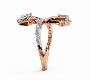 Anillo de Diamantes de Lujo en Oro de 9kt, 14kt y 18kt, Selección de Oro Amarillo, Rosa y Blanco, Banda de Diamantes Genuinos, Joyería Fina en Oro - Product Image 2