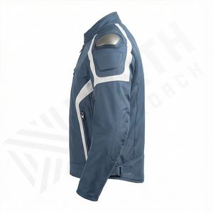 Chaqueta de Cuero para Motociclista, Clásica, Personalizable, para Hombre, 100% Piel de Oveja Original, Cierre de Botones, Ropa de Seguridad para Viajes - Product Image 3