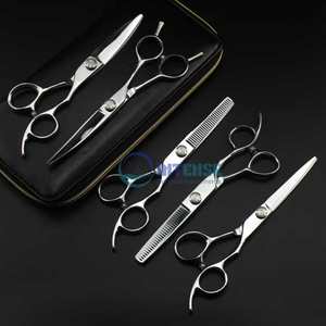 Tijeras de corte de pelo de peluquero de gran oferta, hoja de afeitar afilada de acero inoxidable de alto carbono profesional de 6 pulgadas, precios bajos - Product Image 5