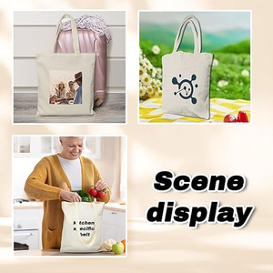 New Medium Plain <b>Canvas</b> Folding <b>Tote</b> Bag with Zipper Closure and Customized Logo Printing for Storage <b>Canvas</b> <b>Tote</b> Bag - Product Image 6