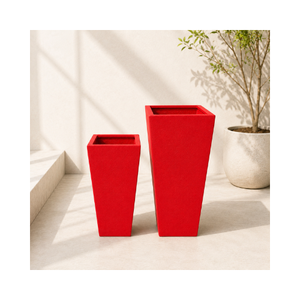 Pot de fleurs conique en fibre de verre de luxe pour aménagement paysager intérieur/extérieur, patio, jardin, fournisseur en gros, OEM - Product Image 1