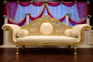 Ensemble de canapés de mariage sur le thème de la verdure norvégienne, canapé de scène de mariage haut de gamme, mobilier très demandé pour l'aménagement de la scène de réception - Product Image 3