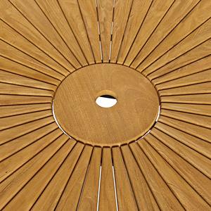 Juego de mesa de comedor de diseño moderno y lujoso con diseño solar, mesas redondas de teca natural para muebles de hogar - Product Image 2