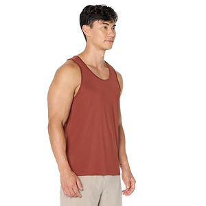 Camiseta sin mangas Henley para hombre, 100% algodón, con botones frontales, estilo casual, tipo chaleco. - Product Image 2