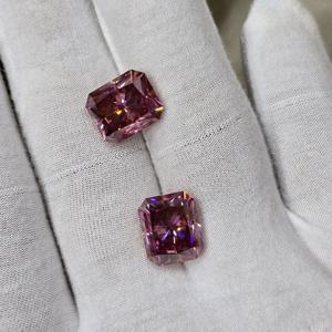 Radiant Pink Coated <b>Moissanite</b> <b>Loose</b> Gemstone High Quality Natural Quartz for Stylish Jewelry Making Minimum Order 100 Carats - Product Image 1