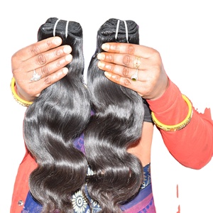 Wholesale <b>Cheap</b> Body Wave Black Color Remy Hair <b>Extensions</b> Double Drawn Raw Human Indian Manufacturers Chemical Processing None - Product Image 6