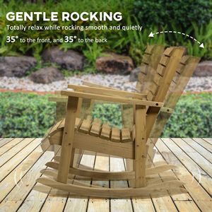 Sedia a dondolo tradizionale in legno con doghe, per interni ed esterni, ideale per giardini, parchi e ristoranti, pieghevole per esterni e parchi - Product Image 5