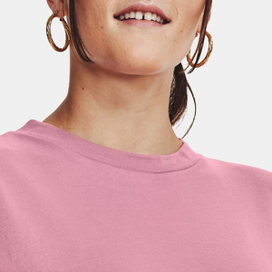 Camiseta Corta Informal de Cuello Redondo para Mujer, 100% Algodón Jersey, Secado Rápido, Transpirable, Diseño Liso/Estampado con Logotipo - Product Image 6