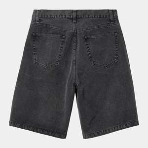 Shorts en jean pour hommes, coupe ample, denim délavé - Product Image 4