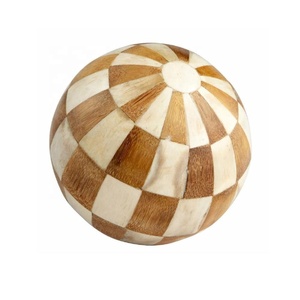 Boule incrustée d'os de buffle au design moderne pour Showpiece Vaisselle Décorative Boules Centre de Table de Salon Boules Douées Décoration Maison - Product Image 2