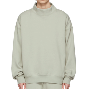 Sweat-shirt à col montant personnalisé avec logo, 100 % coton biologique, épais, coupe oversize, confortable, prix raisonnable 2026 - Product Image 4