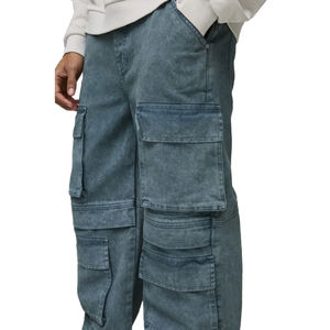 Pantalones Cargo de Mezclilla para Hombre, de Alta Calidad, Holgados, Estilo Casual Urbano, con las Mejores Ventas para Verano e Invierno, Pantalones Anchos - Product Image 3