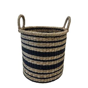 ตะกร้าเก็บของทรงกลมจากหญ้าทะเลสุดหรู - เป็นมิตรกับสิ่งแวดล้อม ใช้งานได้หลากหลาย - Product Image 1