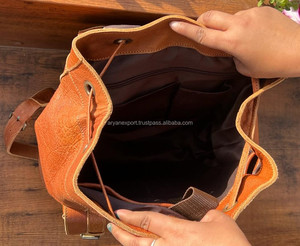 Nouvel arrivage de sacs à dos en cuir pleine fleur faits à la main sacs personnalisés en cuir véritable sacs à dos en cuir naturel vintage pour unisexe - Product Image 6