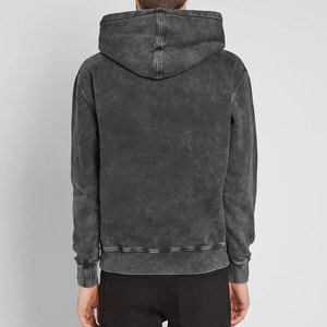 Prix de gros Sweat à capuche pour homme d'hiver en molleton 100% coton, délavé à l'acide, avec poche kangourou et capuche réglable, style streetwear - Product Image 4