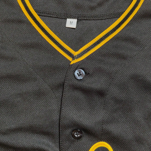 Maillot de baseball personnalisé 180 GSM en maille respirante Birdseye, uniforme d'équipe à séchage rapide, imprimé par sublimation, vêtements de sport boutonnés, vente en gros - Product Image 6