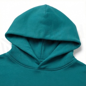 Sweat à capuche oversize en pur coton, épaules tombantes, streetwear, pull personnalisé avec logo, manches longues, longueur genou, motif uni - Product Image 4
