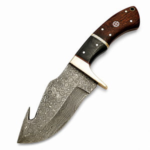 Cuchillo Skinner Jexmoo Personalizado Hecho a Mano de Acero de Damasco de Alta Calidad de 9 Pulgadas con Mango Elegante y Funda de Cuero para Uso en Exteriores, Ideal para Regalo - Product Image 6