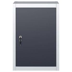 Armadietto degli attrezzi da parete in stile industriale in metallo grigio e nero con caratteristiche durevoli - Product Image 2