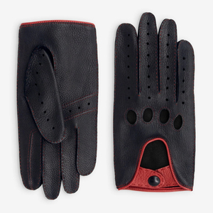 Gants de vélo noirs personnalisés OEM en cuir véritable, écologiques, compatibles écran tactile, toutes saisons, ajustement extensible, livraison directe usine - Product Image 4