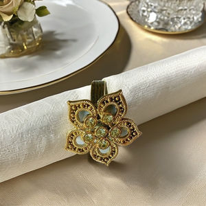 Anneau de serviette en coton fantaisie écologique en forme de fleur - Product Image 3