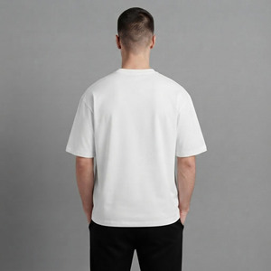 T-shirts personnalisés 100% coton 210GSM, écologiques, séchage rapide, coupe ample, couleur unie, col rond, respirants, tee-shirt homme sur mesure - Product Image 3